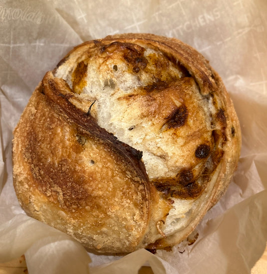 Cinnamon Swirl Sourdough Loaf - The Hillside Oven